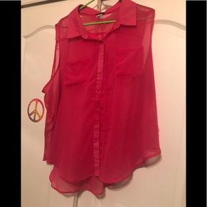 Collared Button Down High Low